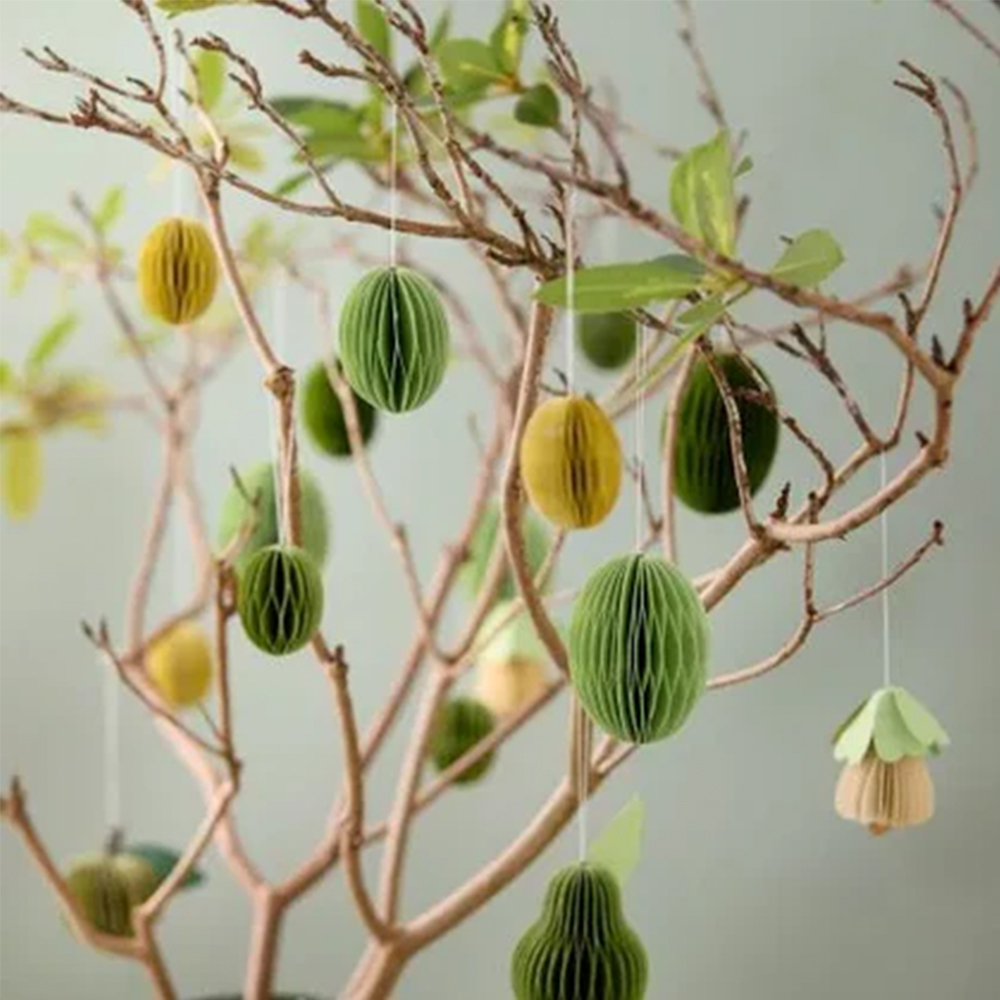 Paper Eggs Swirl XS Ivy 6er Set von Bungalow